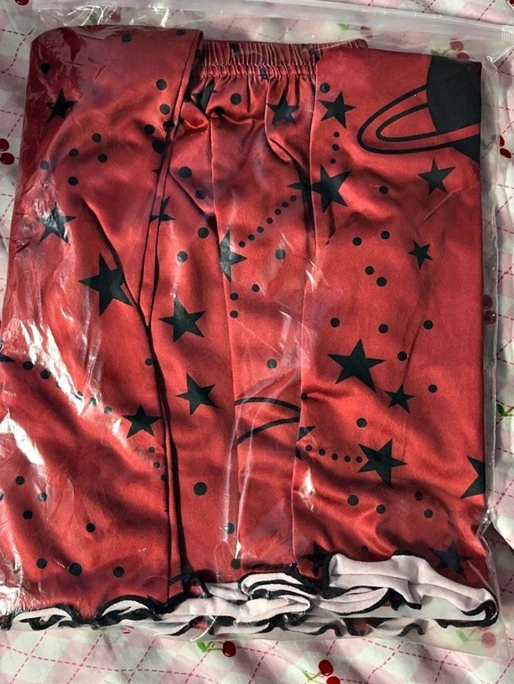 Red & Black Star Print Pajama Set brand new